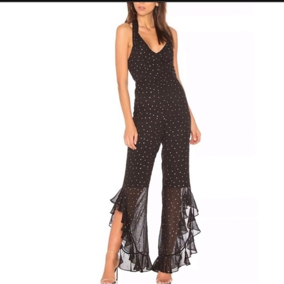 NWT Amanda Uprichard Moonlight Star Print Backless Roper Jumpsuit Size XS - Picture 4 of 11